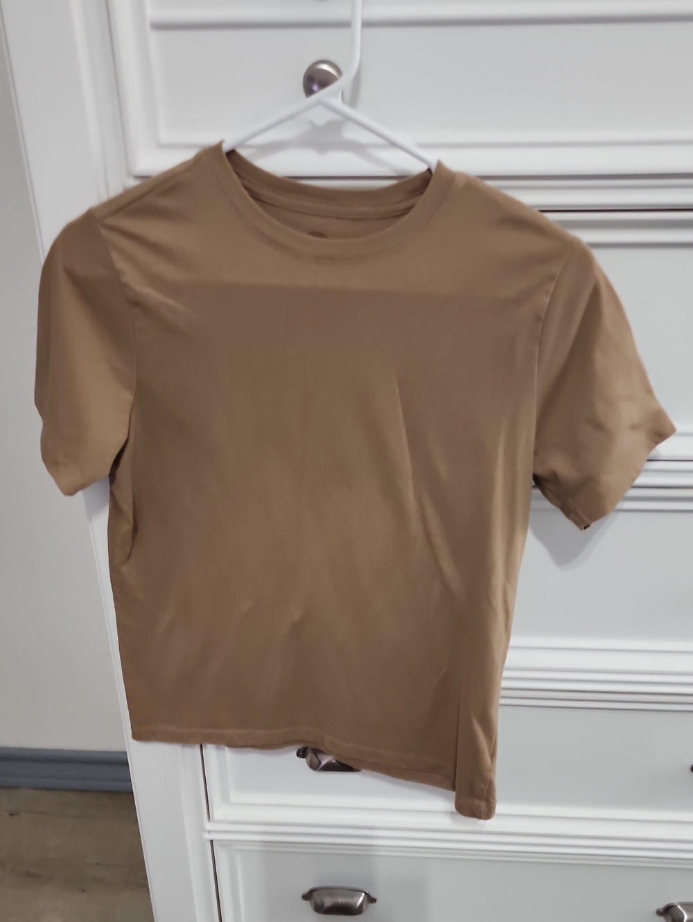wonder nation Short Sleeve Crewneck Tee in Camel Tan - Picture 1 of 3